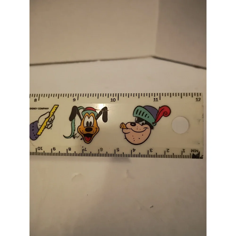 Vintage Disney Mickey Mouse & Friends 12 Inch Plastic Ruler Retro Stationery